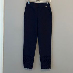 St. John navy blue Emma taper pants